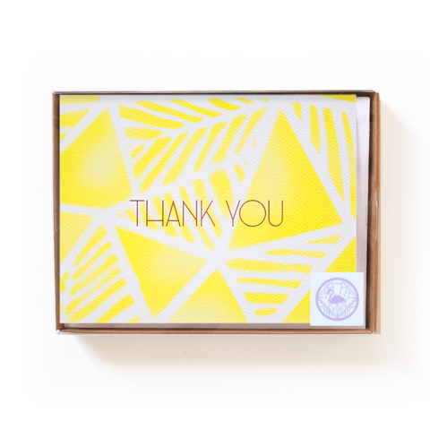 Geo Palms Airbrush Thank You Card Boxed Set