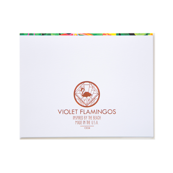 Flamingo Print Black Notecard Boxed Set