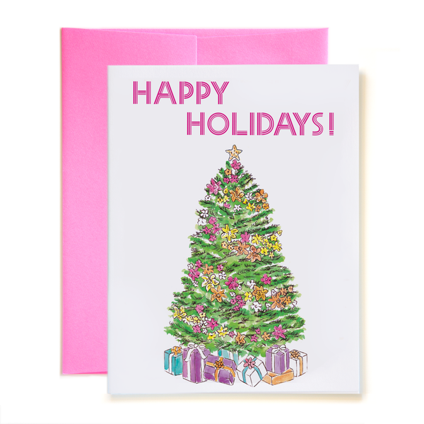 Happy Holidays Tropical Tree Card Boxed Set