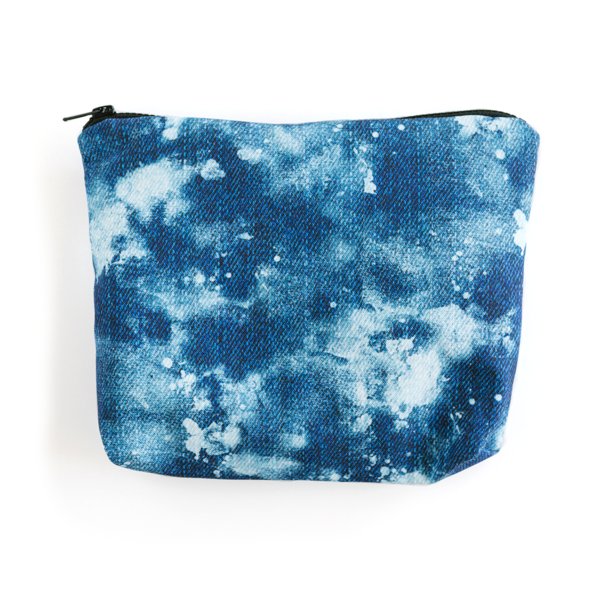 Bleached Denim Essentials Pouch