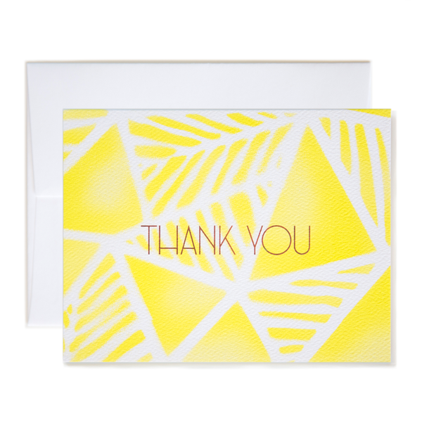 Geo Palms Airbrush Thank You Card