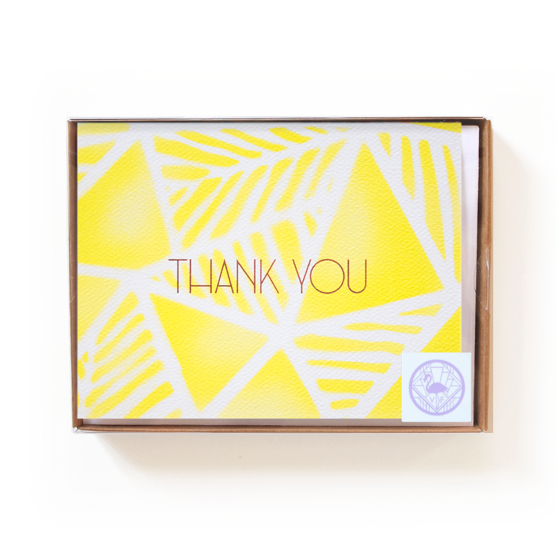 Geo Palms Airbrush Thank You Card Boxed Set