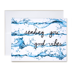 Sending You Good Vibes Wave Stripe Card