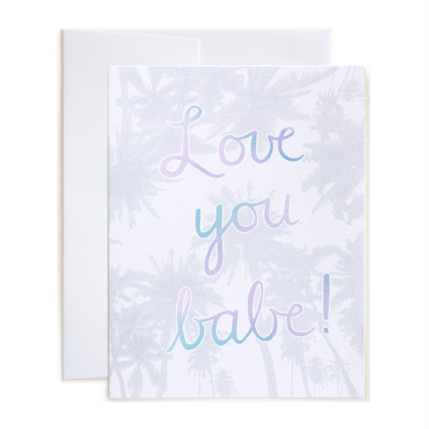 Metallic Palms Love You! Card