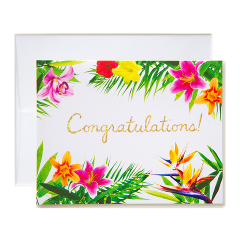 Tropical Floral Congratulations! Card