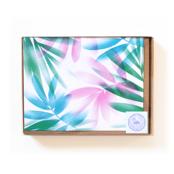 Airbrush Leaves Notecard Boxed Set