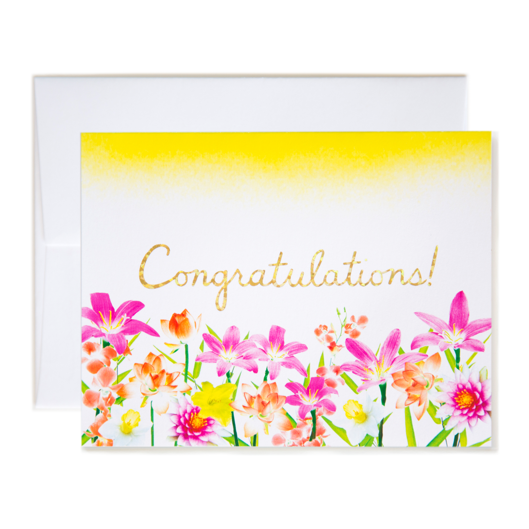 Airbrush Floral Congratulations! Card