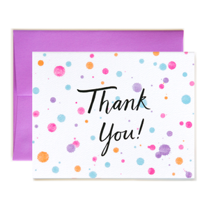 Splash Dots Thank You Card