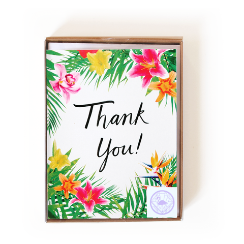 Tropical Floral Thank You Boxed Set