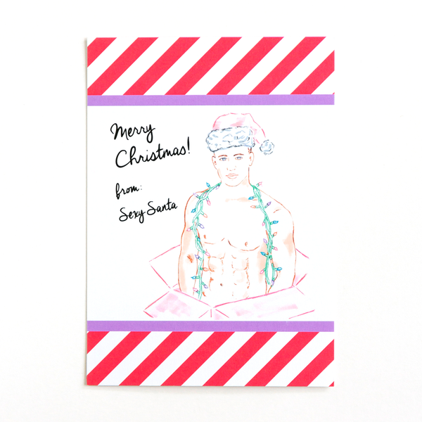 Sexy Santa Postcard- Set of 10